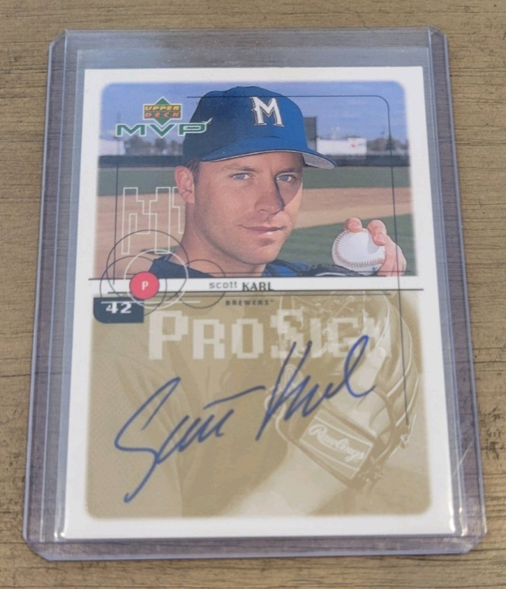 SCOTT KARL 1999 UPPER DECK MVP BASEBALL PROSIGN AUTOGRAPH SP #SK RARE UD AUTO