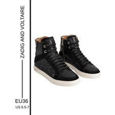 MSRP: 498 Zadig Voltaire High Flash Wrinkle High-Tops EU 36 US 6.5 7
