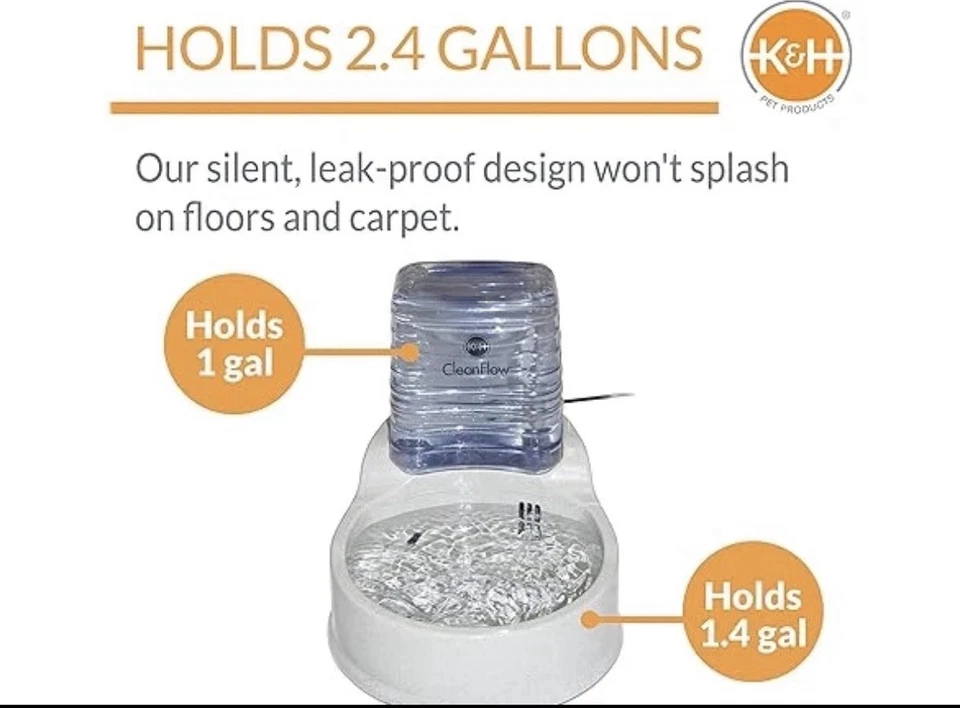 K&H Pet Products CleanFlow Filtered Water Bowl For Dogs 1.4 Gallon w/ Reservoir - Image 2 of 4