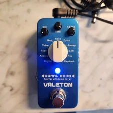 Valeton Coral Echo Digital Modeling Delay Guitar Effect Pedal