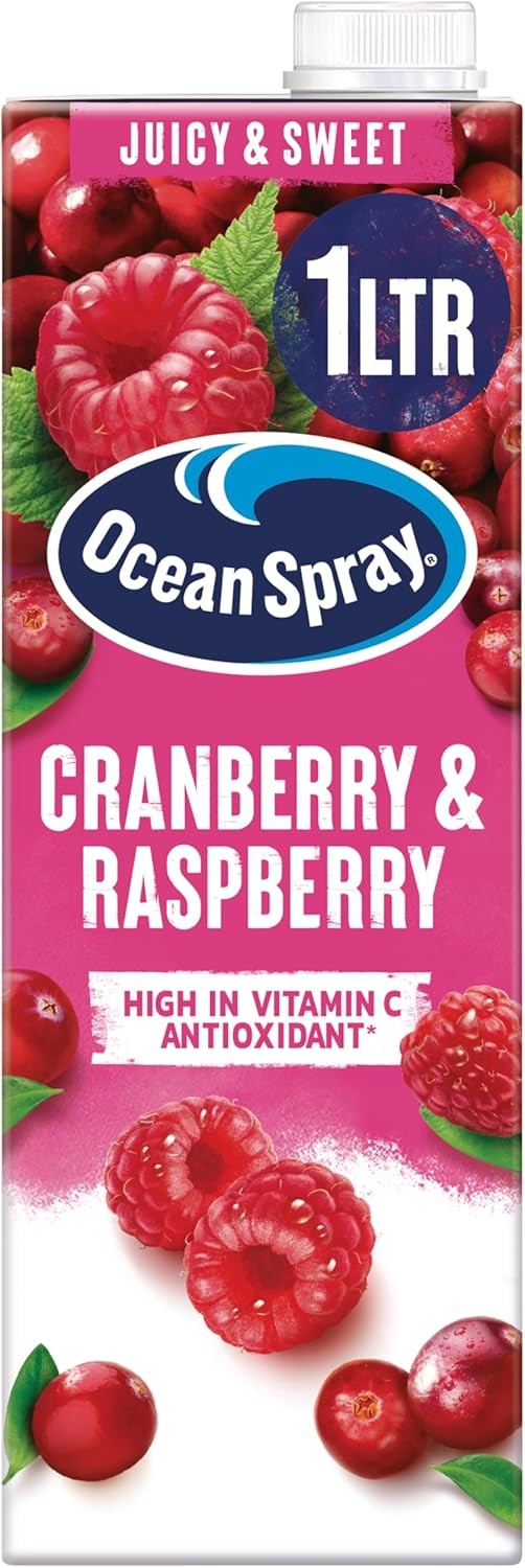 Ocean Spray Cranberry & Raspberry Juice Drink - 1L - Sugar & Natural Sweetener