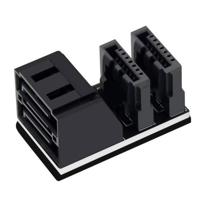 Dual SATA 7Pin Male To Female Adapter Kit Plug & Play For Computer Desktop