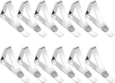 Stainless Steel Tablecloth Clips 12 Pack Outdoor Indoor Table Cover Holders Set