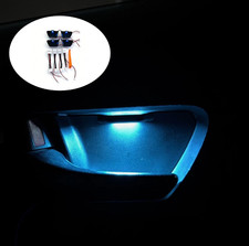 Manija de puerta interior cuenco luces LED azules 4 piezas para Toyota Hilux 2015-2021
