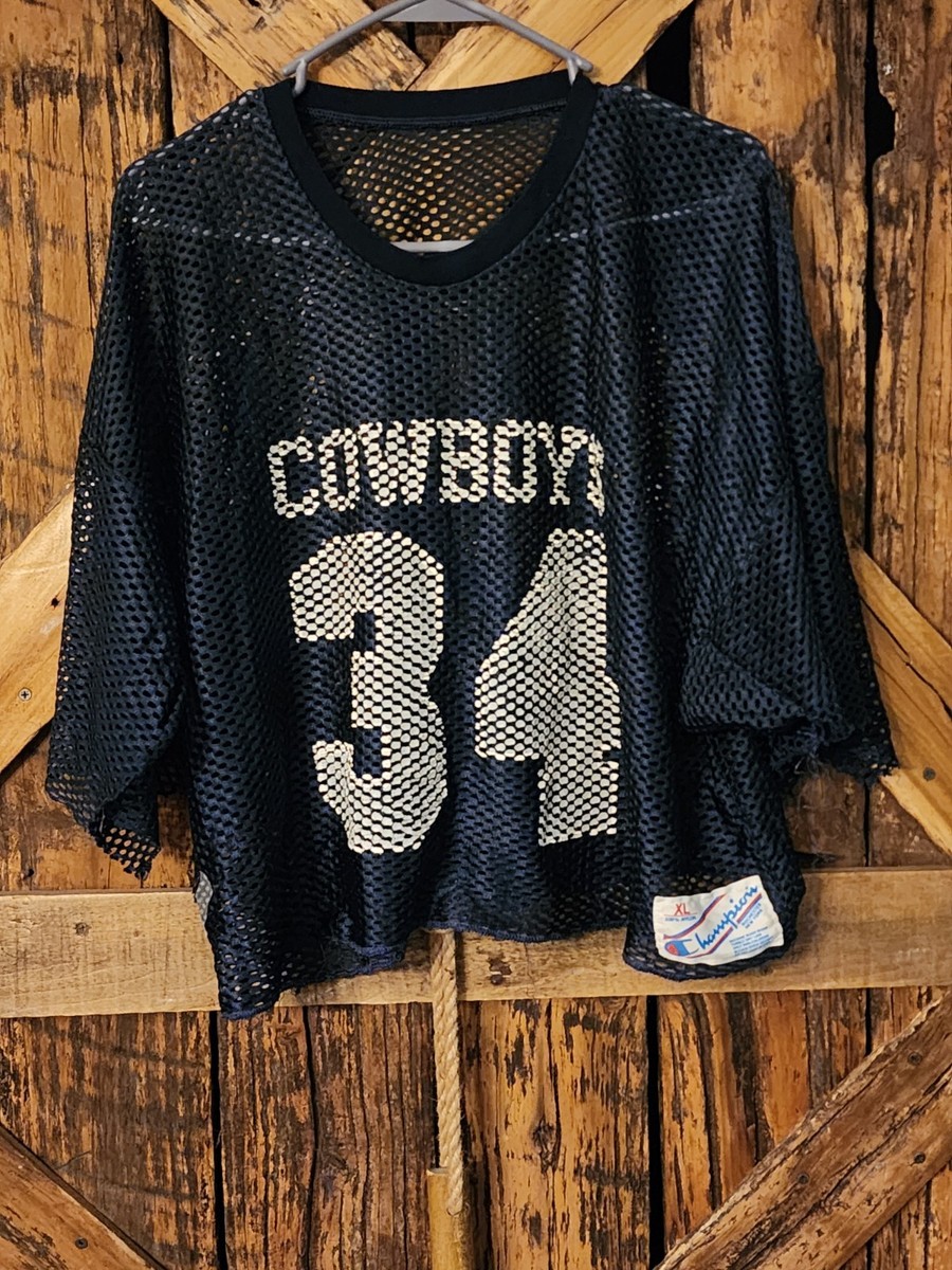 Vintage 80s Champion Cowboys Cropped Jersey Men Xl Mesh Football