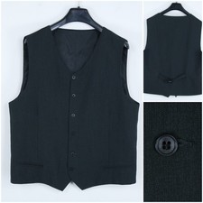 Mens Waistcoat Large Size US 44 Charcoal Grey Formal Dress Vest