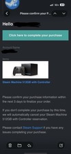 Valve Steam Machine 512GB and Controller - CONFIRMED RESERVATION