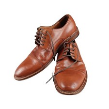 Blake McKay Mens Leather Cap Toe Oxford Dress Shoes Tan Size 9
