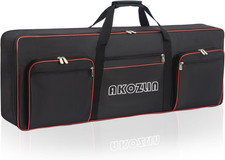 34"X13"X4" Electric Piano Keyboard 49 Key Keyboard Case Gig Bag with Adjustable