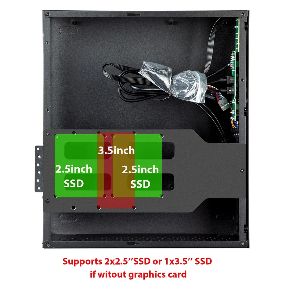 Micro ATX Case PC Case: MATX Case DTX Mini PC ITX Desktop Computer Case Suppo... - Image 3 of 4