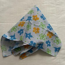 Blue retro floral bandana 0592