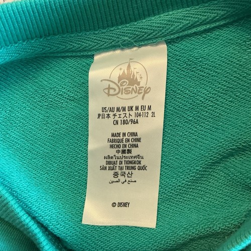 Disney World WDW Exclusive Retro "D" Teal Sweatshirt Adult Size Medium - Picture 4 of 4