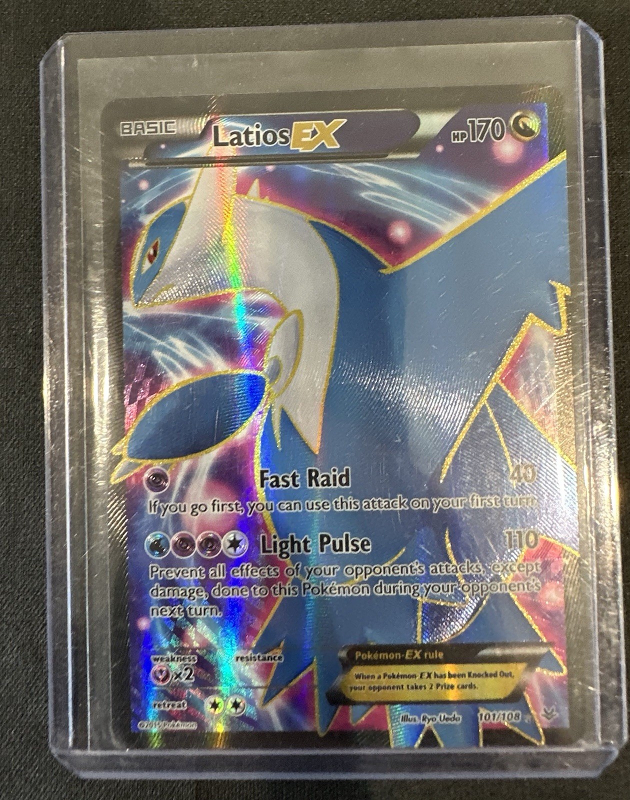 Latios EX (101 Full Art) 101/108 Roaring Skies XY Holo Pokemon Card TCG