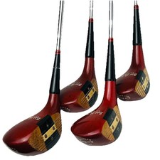 vintage Rawlings persimmon golf club Set Driver Fairway Woods Lot 4