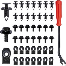 45PCS Engine Under Cover Splash Shield Guard Body Bolts Screws, Universal Style