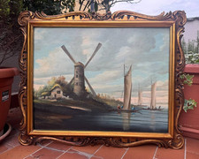 ANTICO DIPINTO OLIO SU TELA -