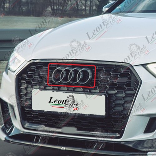 Wappen Logo Ringe für Audi vorne und/oder hinten schwarz glänzend Fries Emblem - Bild 10 von 17