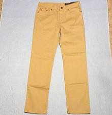 Polo Ralph Lauren Boys Beige Solid Cotton Casual Chino Pants Button Zip