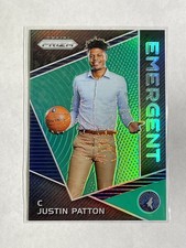 2017-18 Panini Prizm - Emergent Green Prizm Justin Patton #EM-JUT (RC)