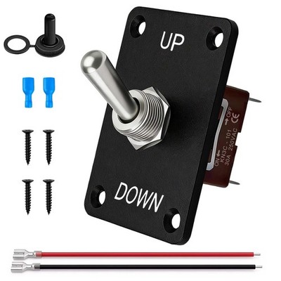 Heavy Duty Toggle Switch 12V 30A 2 Pin SPST Marine Up Down Waterproof Cap