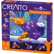Creatto Flashy Fish Silly Swimmers 3D Building Kit with LED Lights