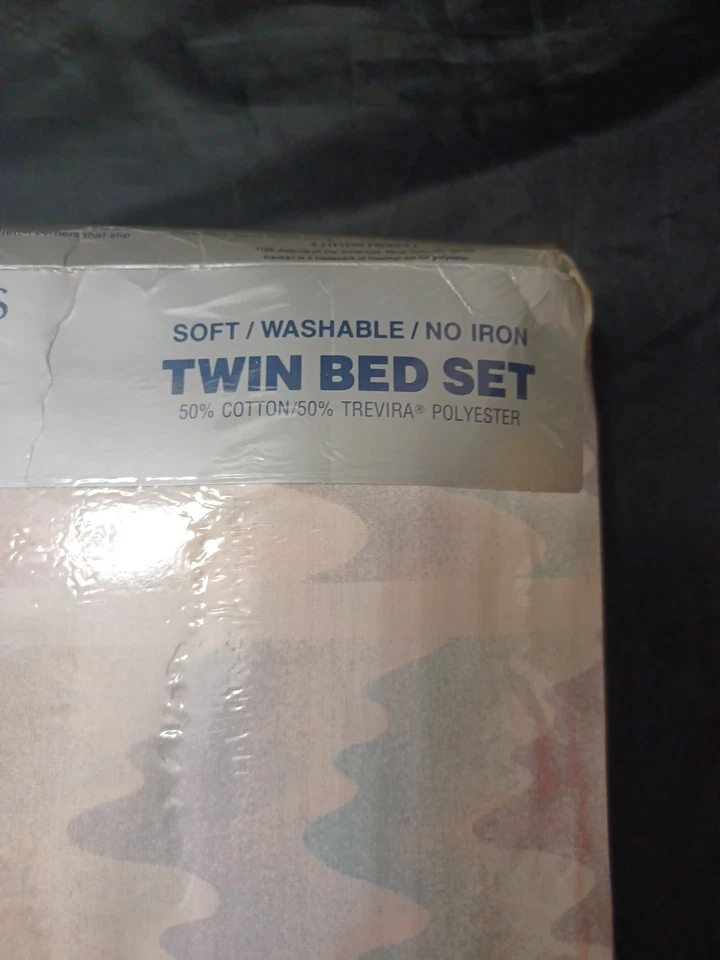 Vintage Twin Sheet set & Pillowcase 1980's Southwest Misty Tastemaker Stevens - Image 4 of 4