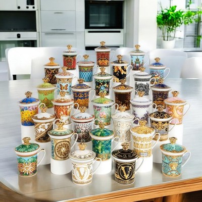 Versace Rosenthal Mugs with lid set 24 pcs. 30 years Limited