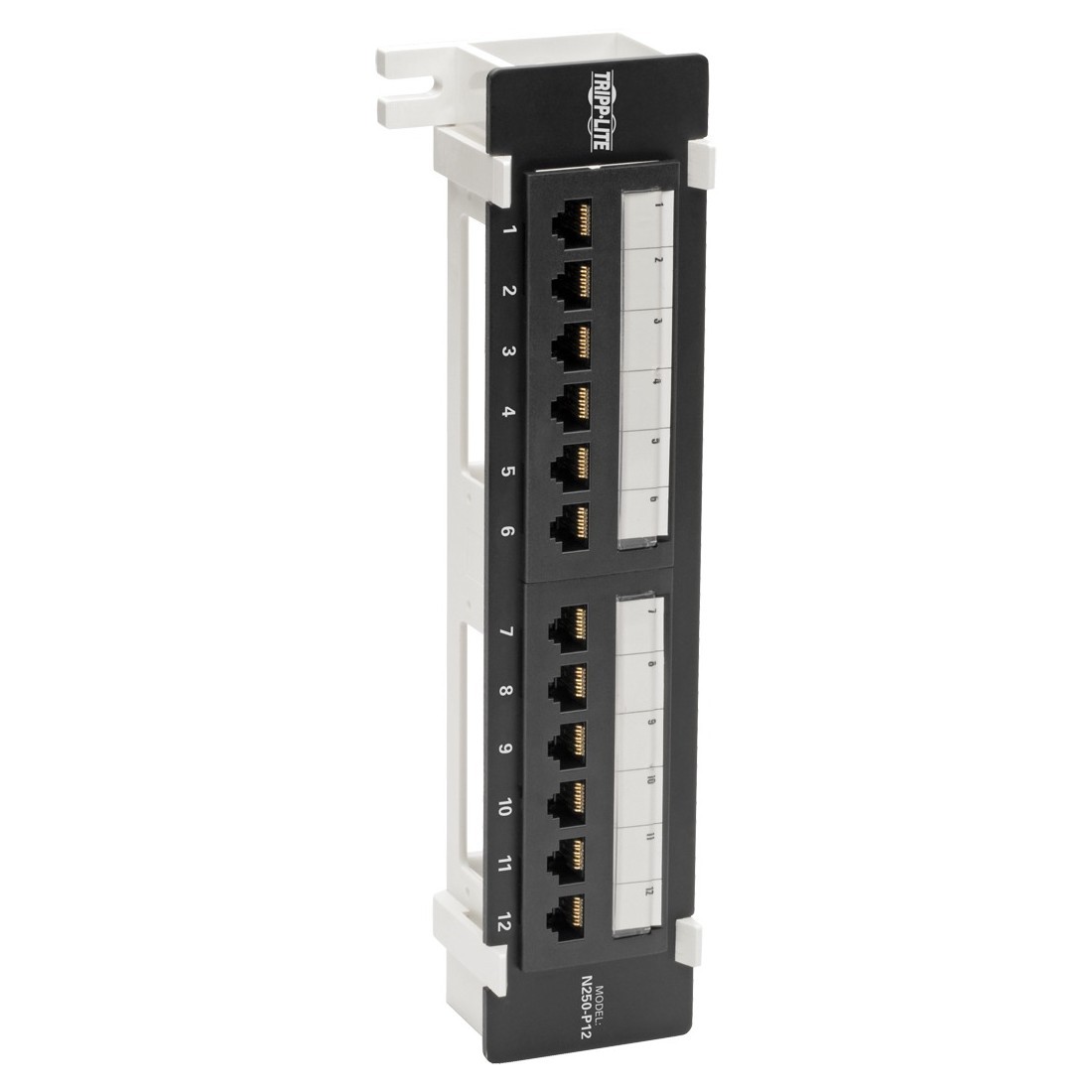 Настенная коммутационная панель PoE Tripp Lite Cat6 с 12 портами 110/Krone 568A/B RJ45
