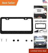 Fashion-forward Aluminum Black Leopard License Plate Frame - Includes Screws Fashion-forward Aluminum Black Leopard License Plate Frame - Includes Screws