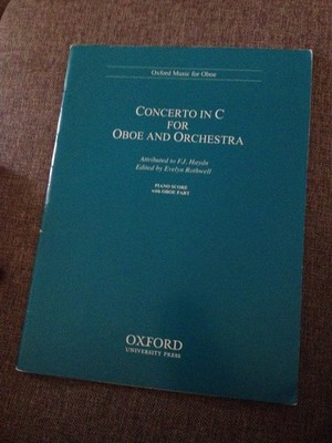 Concerto in C for Oboe and Piano (Oxford Music, Piano Score with oboe part)