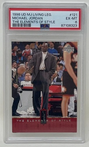 Michael Jordan 1998 UD Living Legend Elements of Style Bulls Card #121 PSA 6