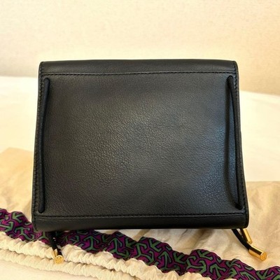 TORY BURCH Lee Radziwill Petit Accordion Hand Shoulder Bag Leather