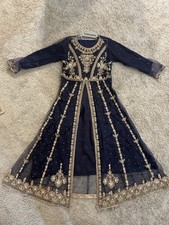 Pakistani Bridal Wedding Party Wear Frock Long Dress Wedding Wear  Small/Medium