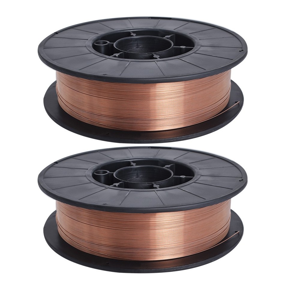 2 Rolls ER70S-6 0.035" Mild Steel MIG Welding Wire – 10-lbs Each (0.9mm, Marddpair)