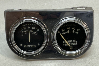 #ad Vintage Lafayette Vehicle Gauges Oil Pressure and Amperes Made Japan Untested $49.00