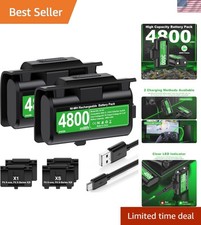Rechargeable Battery Pack for Xbox One/Xbox Series X S, 2x4800mWh Battery Pac...