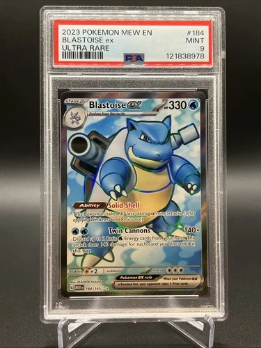 2023 Pokemon MEW EN Blastoise EX Ultra Rare #184 PSA 9 Mint