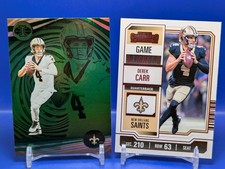 David Carr 2 Card 2023 Panini Illusions Emerald #78 + Contenders Red Foil #72