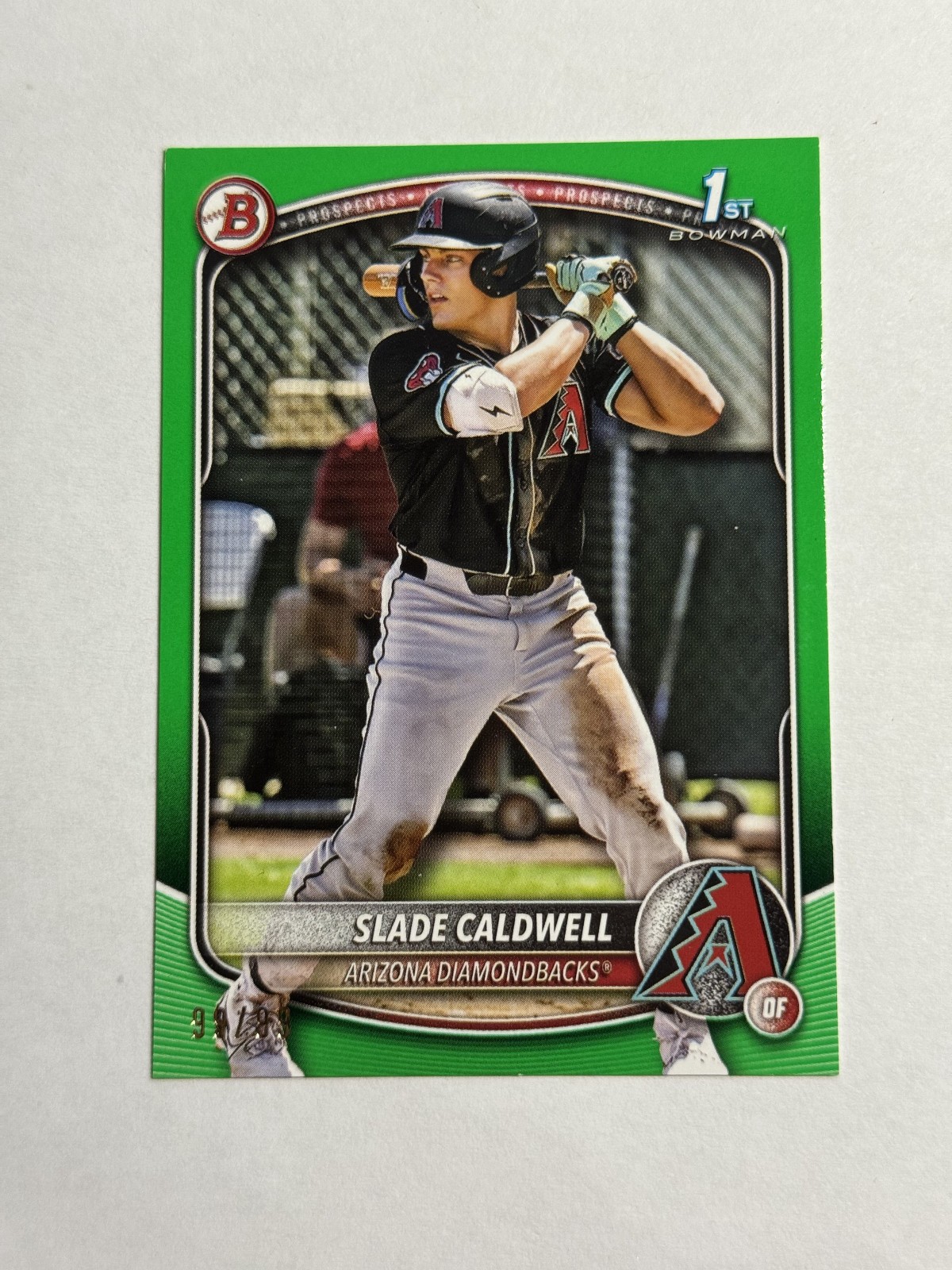 2025 Topps Bowman 1st - Slade Caldwell 1st Bowman Green /99 SP - #BP-21