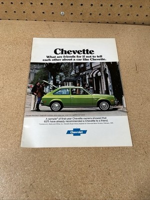 1977 Chevrolet Chevette 16 Page Original Car Sales Brochure Catalog