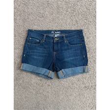 New York Company Dark Blue Denim Cuffed Shorts Womens 4