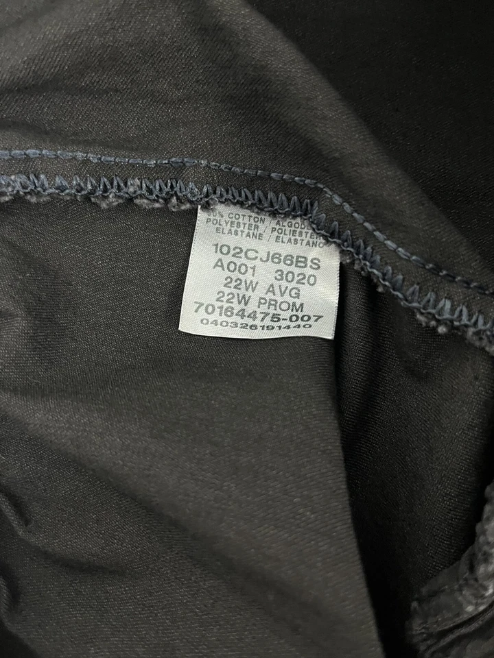 Leggings Chic Mujer Talla 22W Plus Negros Elastizados Pierna Recta Pull On Comodidad Foto 4 de 4