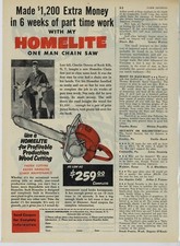 1954 Homelite Chain Saws Ad: Charlie Downs of Rock Rift, New York Picture