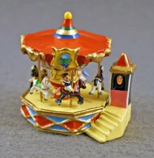 J Carlton by Gault French Miniature Paris Provence Colorful Carousel w Children