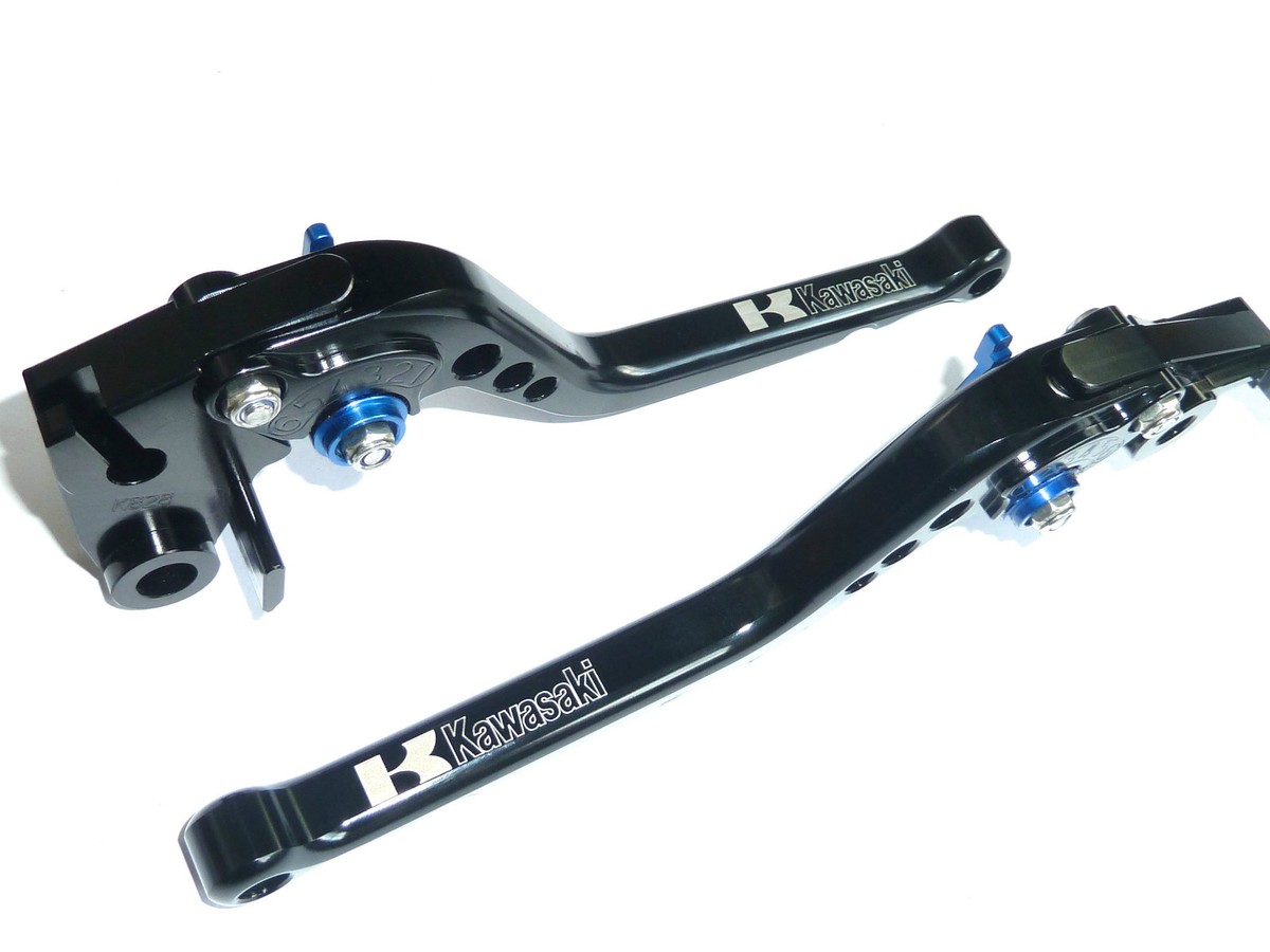 KAWASAKI ZX6R 636 2000-2004 LONG BLACK BRAKE CLUTCH LEVERS