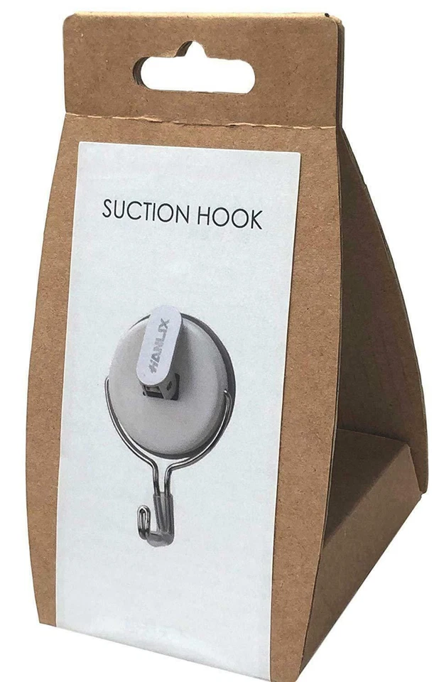 Gancio Aspirazione Asciugamani Argento Alluminio e Acciaio Inox Doccia Cucina... - Immagine 3 di 3