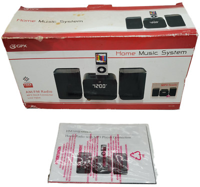 GPX Home Music System MP3 Ready HM109B AM/FM Radio (For Parts)