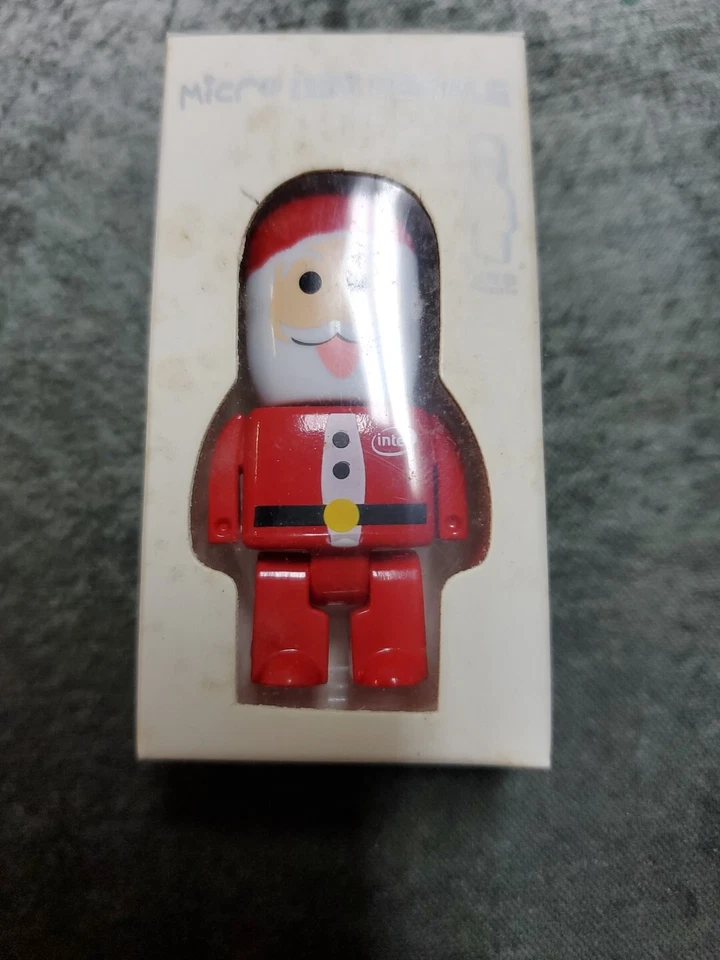 Intel Santa Claus Micro People 4GB Vtg USB Flash Drive Christmas Tree Ornament - Image 3 of 4