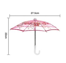 Bestickter Regenschirm für Puppen/Deko