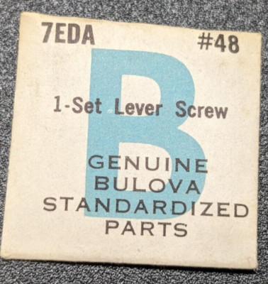Genuine NOS Bulova Cal. 7EDA Watch Set Lever Screw Part# 48
